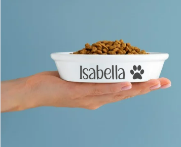 Custom Name Decal for Dog or Cat Bowl - Image 3